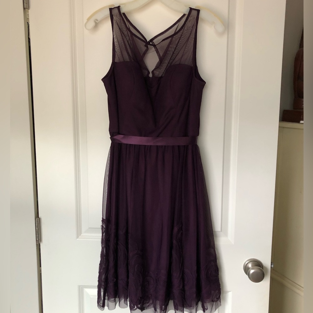 (Brand new) Eliza J Dark Purple Bridesmaid Dress